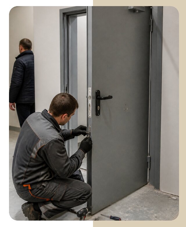 Ремонт противопожарной двери в Нижнем Тагиле по цене 6766 р. | Дверной